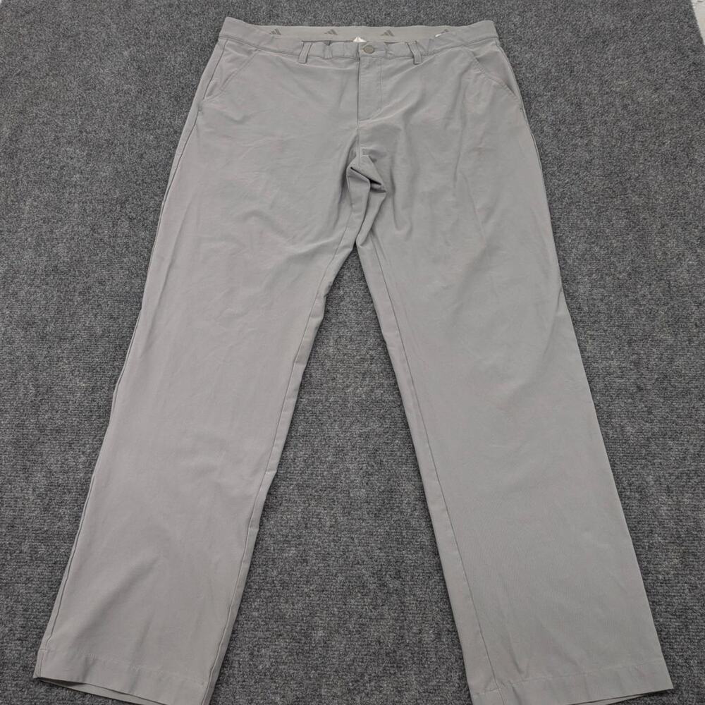 Adidas Men's Pants 36x32 Gray Straight Leg Workwear Utility Casual Trousers